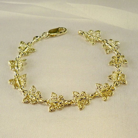 New Butterflies 925 Silver Italy Designer Bracelet